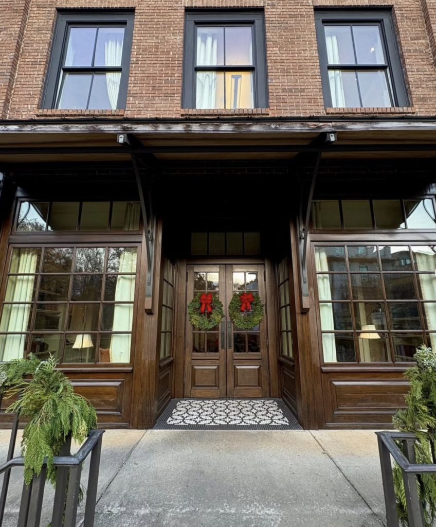 Exterior of The Hill restaurant at Serenbe in Chattahoochee Hills, Georgia