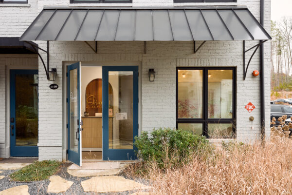 Exterior of Skinreal skincare studio in Serenbe, Chattahoochee Hills