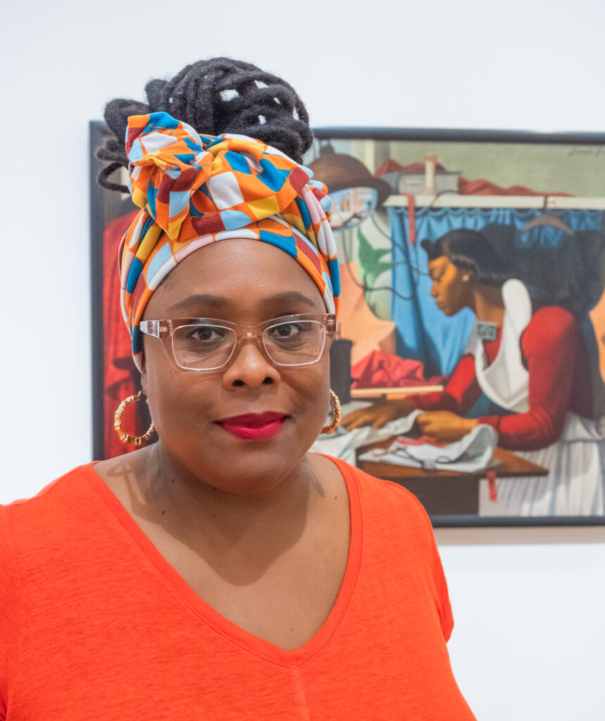 Loi Laing textile artist in Serenbe Georgia