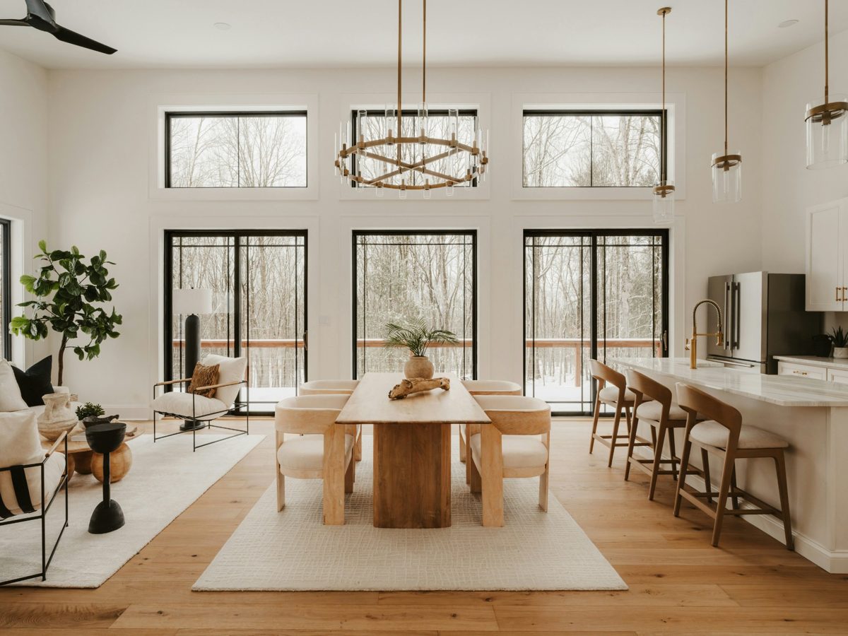 Modern organic interior design with warm natural architecture inspired by Serenbe living
