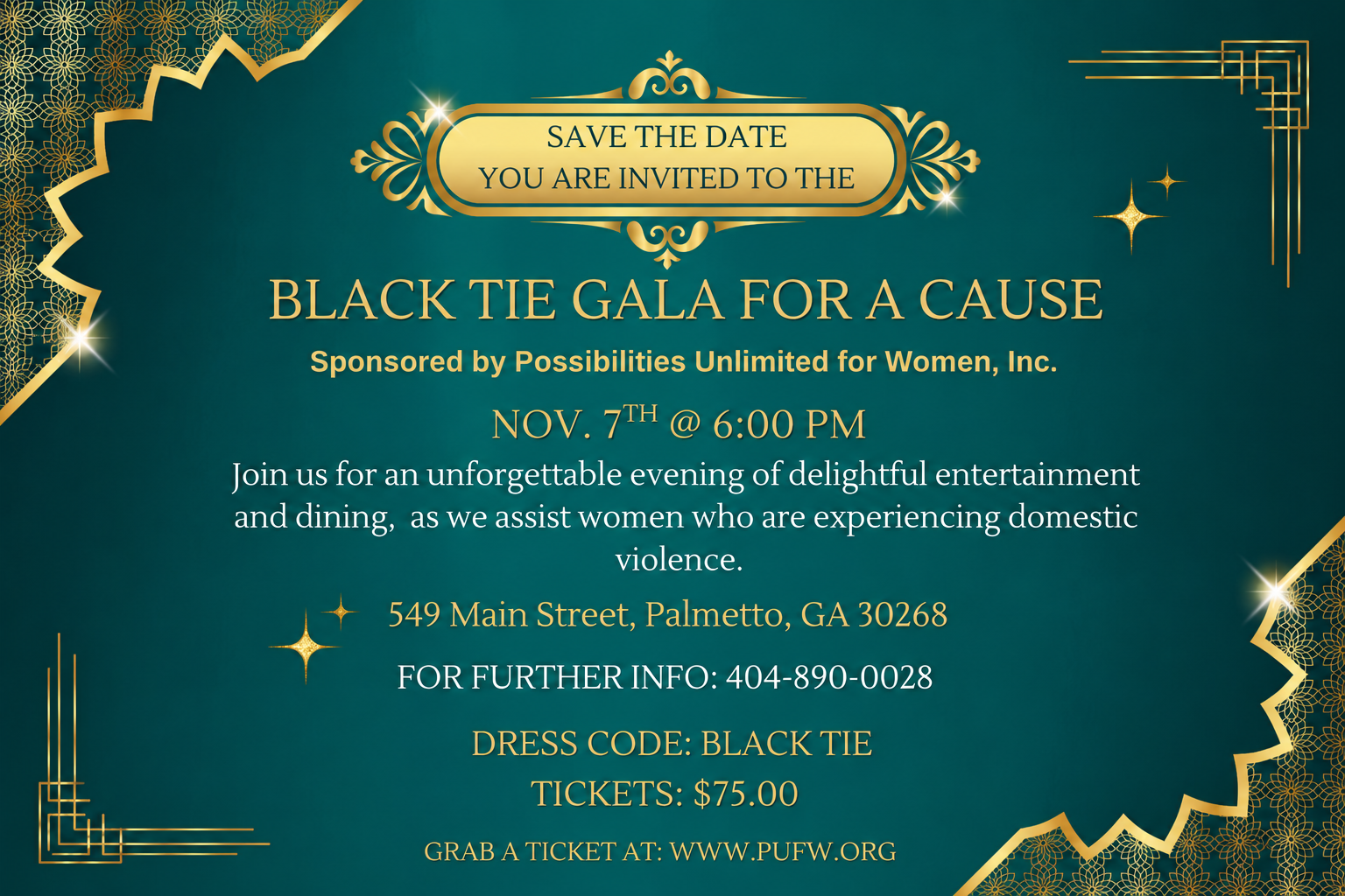 Black Tie Gala for a Cause in Palmetto, Georgia